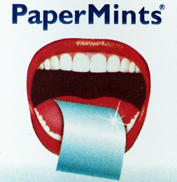 Papermints fresh breath strips closeup