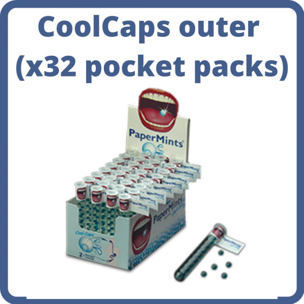 CoolCaps by Papermints - display box of 32 pocket packs