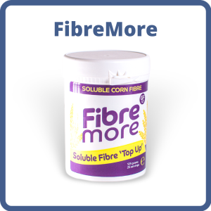 Tub of FibreMore, a soluble fibre powder supplement by NewWeigh diet programme
